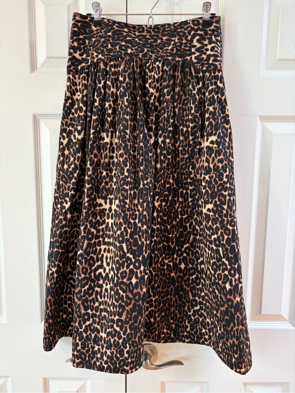 NVLT Leopard Print Cotton Maxi Skirt Size S